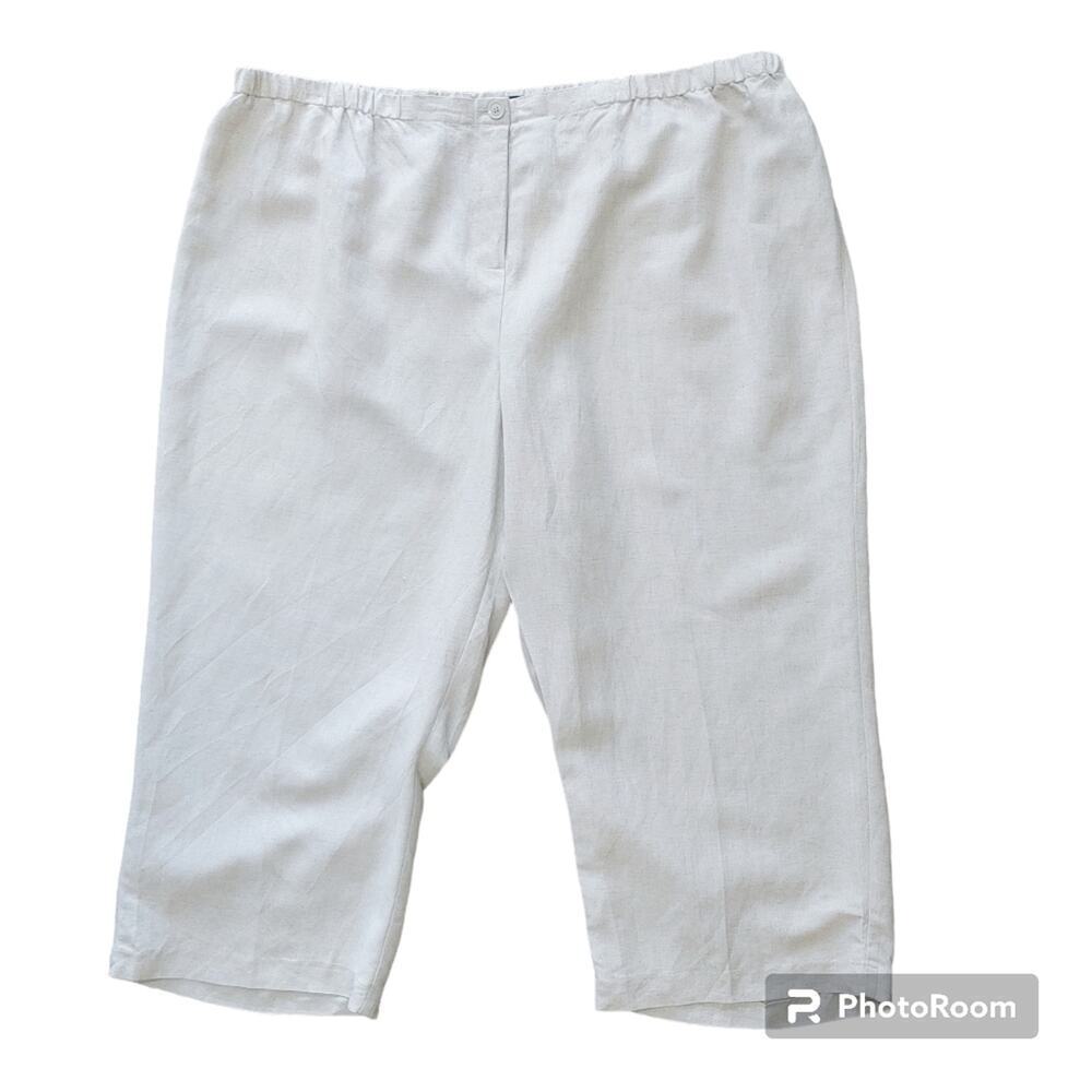 Lane Bryant Women's Linen Blend Capris Pants Plus Size 28